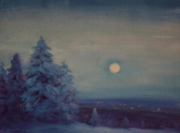 "Blue Winter Evening" by Nora Egger