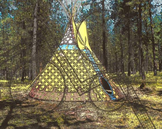 Tipi In The Woods by Buck Mountain