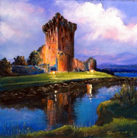 Ross Castle, Killarney, Ireland by Roman Rocco Burgan