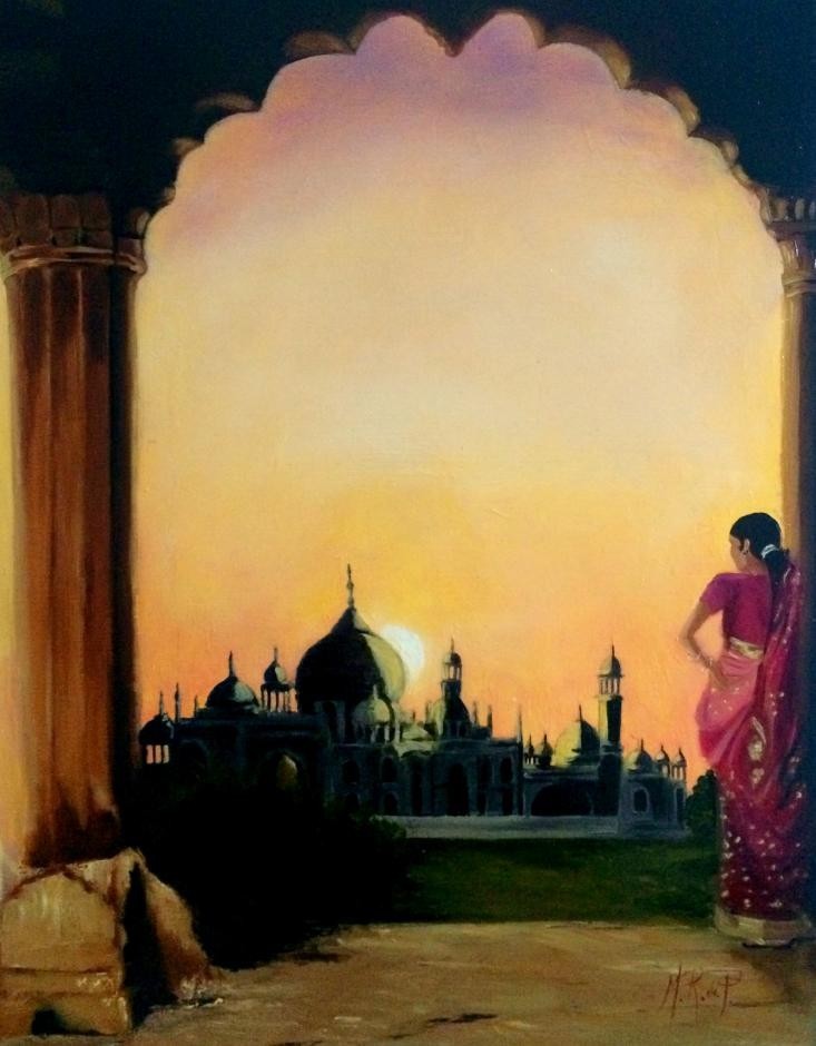 Taj Mahal sunset by Marcela Rogel de Pepper