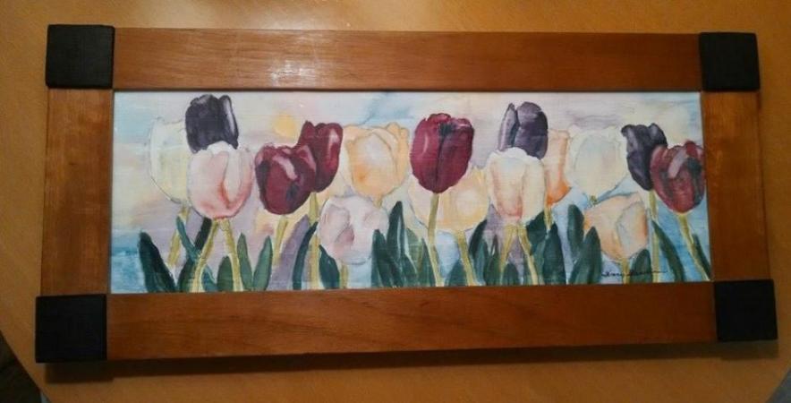 Tulips - Wood Substrate by Ginny Brennan