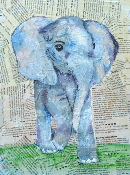 Pondering Elephant by Ginny Brennan