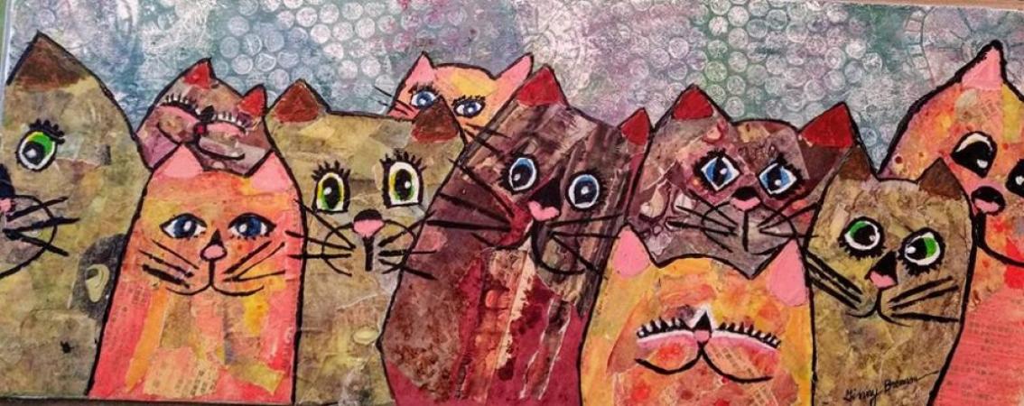 Happy Kitties by Ginny Brennan