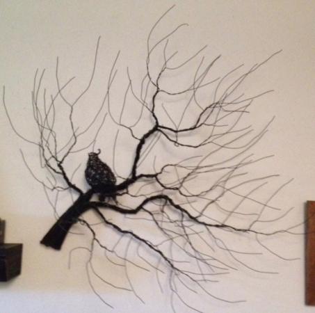 Tree w/ Bird Wire Piece by Kathleen Densley