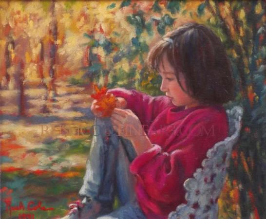 LEAF CATCHER Original Oil Painting by Rush Cole