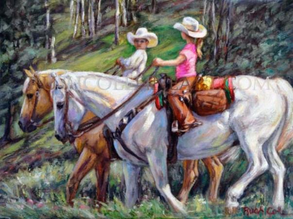 "TRAIL RIDING RANCH KIDDOS" by Rush Cole